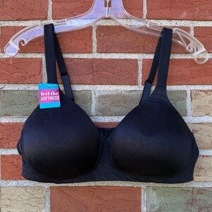 NWT Vanity Fair Body Shine Full Coverage Black Wirefree T-shirt Bra 72298 🖤